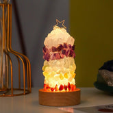 Natural seven-color crystal stone Christmas tree light decoration -20241212